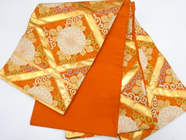 7315499: JAPANESE KIMONO / ANTIQUE FUKURO OBI / SILK / WOVEN